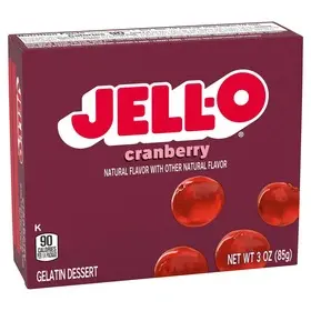 Jell-O Cranberry/ karpalonmakuinen punainen hyytelöjauhe 85g 