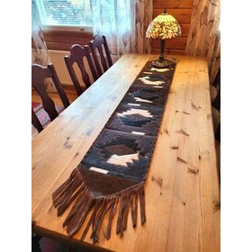 Kaitaliina lehmäntaljasta Musta-ruskea 195 cm