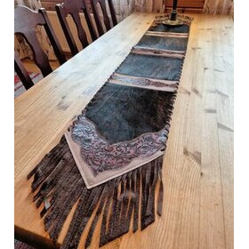 Kaitaliina lehmäntaljasta ruskea-tummanpunainen 195 cm