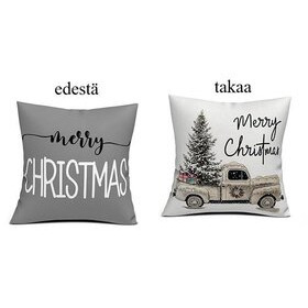 Kaksipuolinen jouluaiheinen koristetyynyn päällinen 40*40cm - Merry Christmas