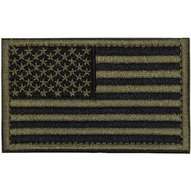 Kangasmerkki USA, Camo-vihreä, tarralla