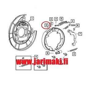 Käsijarrukenkä Dodge Caliber 2007-2012