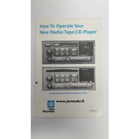 Käyttäjän käsikirja käytetty Englanniksi Delco Electronics 1995-2002