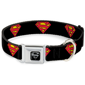 Koiran kaulapanta Superman (musta)