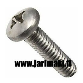 Koneruuvi 1/4-20X3/4" ruostumaton teräs