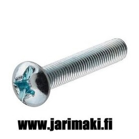 Koneruuvi ja mutteri 4-40X1/2" sinkitty teräs