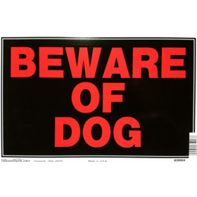 Kyltti Be Ware of Dog (muovikyltti)  
