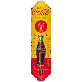 Lämpömittari Coca Cola in bottles