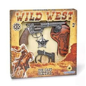 Lasten Wild West Nallipyssysetti käsiraudoilla