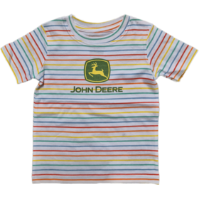 Lasten t-paita John Deere raidallinen