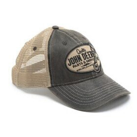 Lippalakki - John Deere harmaa/beige