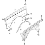 Listan jatke oikea käytetty Chevrolet Caprice 1984-1988