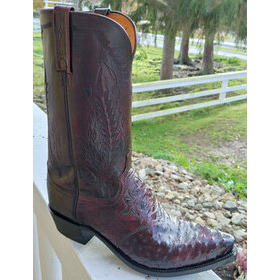 Lucchese -bootsit Pin Sadd Goat & Ostrich Cowboy (miesten)