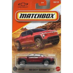 Matchbox 2024 Chevy Silverado EV viininpunainen