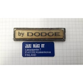 Merkki metallia " By Dodge" 1976-1978