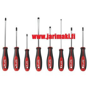 Milwaukee tuumakokoinen magneettinen ruuvimeisselisarja 8-osainen