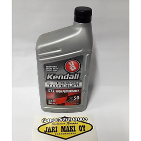 Moottoriöljy Kendall GT-1 High Performance SAE50 1 quart (946ml)