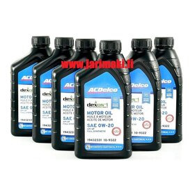 Moottoriöljy täyssynteettinen 0W20 GM Dexos1 GEN3 1 Quart (946ml)