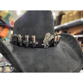 Nahkainen hattupanta kotka ja luoti