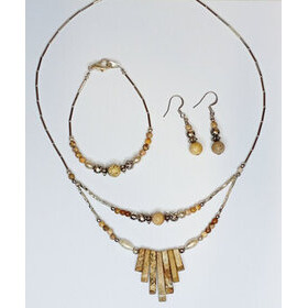 Natural Brown Sand Stone Set (3-os.)