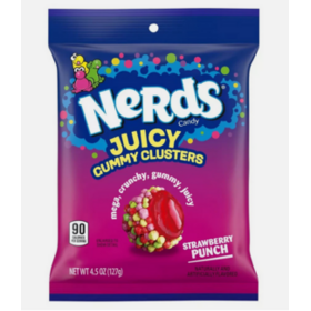 Nerds Juicy Gummy Clusters Stawberry Punch karkkipussi