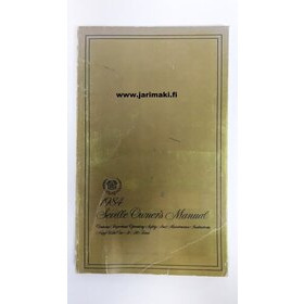 Omistajan käsikirja käytetty Cadillac Seville 1984