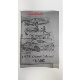 Omistajan käsikirja käytetty Englanniksi AMC Gremlin/Matador/Concord 1978