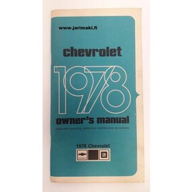 Omistajan käsikirja käytetty Englanniksi Chevrolet 1978