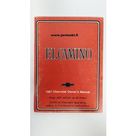 Omistajan käsikirja käytetty Englanniksi Chevrolet ElCamino 1987