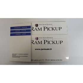 Omistajan käsikirja Englanniksi Dodge Ram 1995
