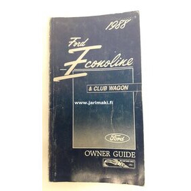 Omistajan käsikirja käytetty Englanniksi Ford Econoline 1988