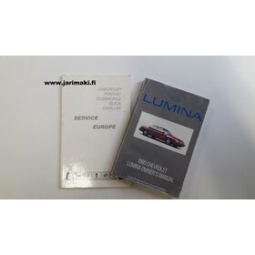 Omistajan käsikirja+Service Europe käytetty Englanniksi Chevrolet Lumina 1990