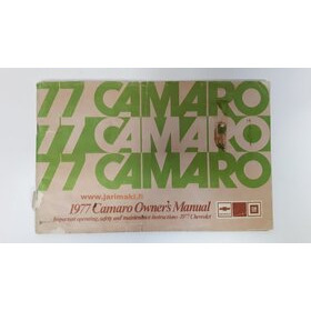 Omistajan käsikirja käytetty englanniksi Chevrolet Camaro 1977