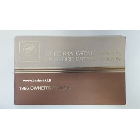 Omistajan käsikirja käytetty Englanniksi Buick Electra/LeSabre 1986