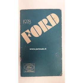 Omistajan käsikirja käytetty Englanniksi Ford 1978