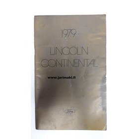 Omistajan käsikirja käytetty Englanniksi Lincoln Continental 1979