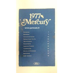 Omistajan käsikirja käytetty Englanniksi Mercury 1977