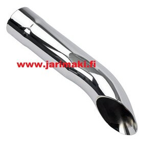 Pakoputkenpää JONES 2-1/2"X13-1/4" kromattua terästä LESTI TAIVUTETTU