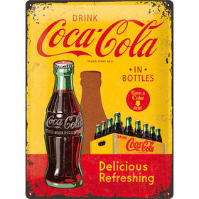 Peltikyltti Coca Cola in bottles
