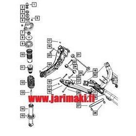 Poikittaistuki taka oikea/vasen Mopar 2005-2012