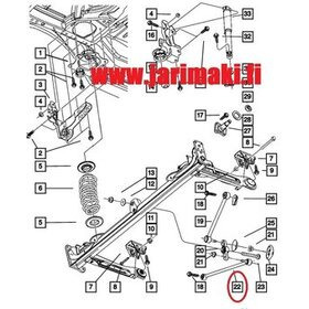Poikkitaistukitanko taka Chrysler PT Cruiser 2001-2010