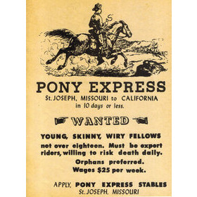 Pony Express Wanted - Vintage-juliste