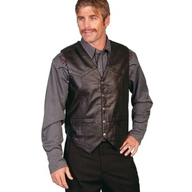 Scully -nahkaliivi musta