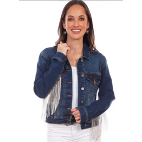  Scully Naisten Farkkutakki Bling -hapsuilla