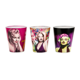 Shottilasit Marilyn Monroe 3 kpl/setti