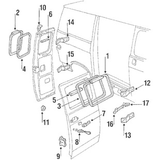 Sivuparioven tuulihaka etu Chevrolet G Van 1985-1996