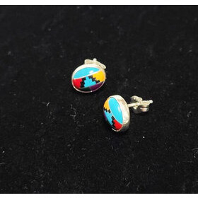 Multicolor Turquoise -nappikorvakorut