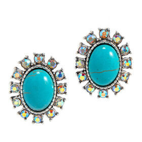  Soikeat bling & turkoosi korvakorut