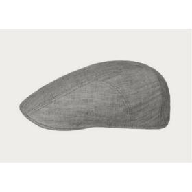 Stetson Flat Cap Ivy Linen - Vaalean Harmaa