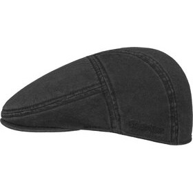 Stetson Paradise Cotton Flat Cap - Musta